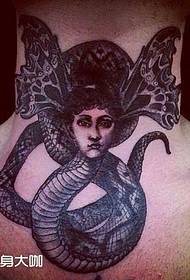 prsa žena zmija tetovaža uzorak