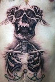 hasi hihetetlen emberi csontváz tetoválás minta