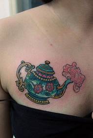 सुन्दरता छाती जादू teapot छाती टैटू