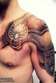 Little Lion Armor Tattoo Pattern