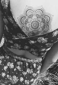 chest mandala flower tattoo pattern