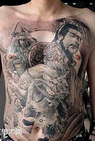 chest emperor tattoo pattern
