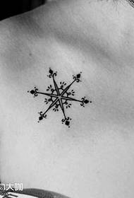 Breast flower tattoo pattern