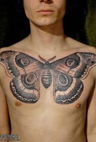 chest moth Tattoo pattern