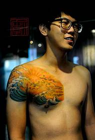 Tattoos with beautiful personality on the chest