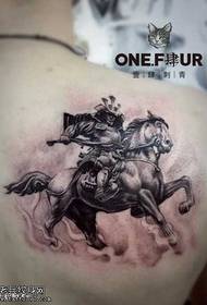 shoulder Warrior riding a tattoo pattern