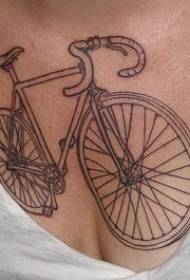 chest bike tattoo pattern