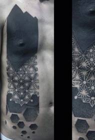 mellkas fekete koszorú ékszer tetoválás minta