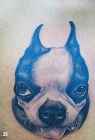 chest bulldog tattoo pattern