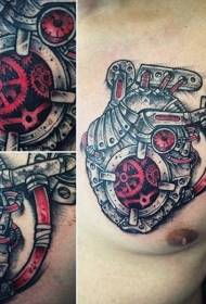 груди колір механічного серця татуювання візерунок