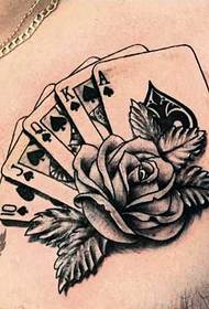 chest poker tattoo pattern