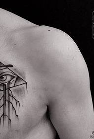 Cofre del ojo de Dios Tatuaje patrón simple