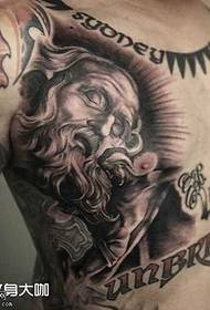 mellkas folyó isten tetoválás minta