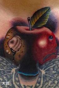 chest apple tattoo pattern