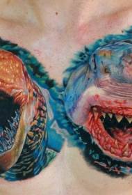 Faʻataʻitaʻiga o le lanu ma le mamanu o le tattoo shark