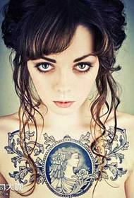 chest mirror tattoo pattern