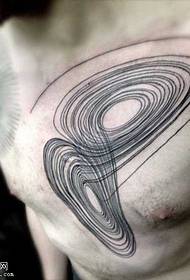 patrón de tatuaje de reencarnación en el pecho