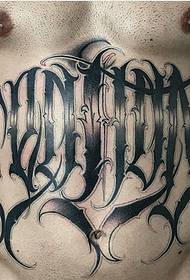 burly férfi mellkas nagy virág test angol tetoválás minta