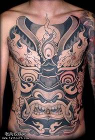 chest ghost reincarnation tattoo pattern