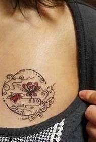 hrudník květ tetování vzor