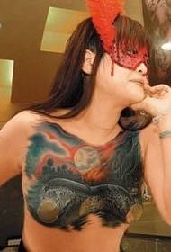 dominantní osobnost Žena hrudníku tetování obrázek ocenění