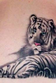 Color Personality White Tiger Tattoo Pattern
