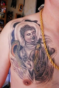 Men's chest sacred Buddha tattoo tattoo encyclopedia