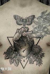 Tattoo-patroan foar boarst