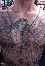 chest female tattoo pattern