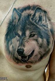 ຮູບແບບ tattoo ຫນ້າເອິກ husky