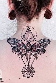 chest moth tattoo pattern