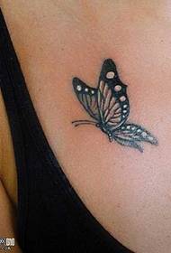 chest butterfly tattoo pattern