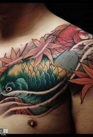 Chest squid tattoo