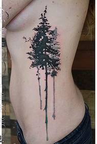 chest-side ink pine tattoo pattern