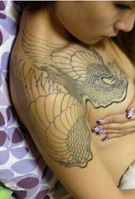 schoonheid verleiding sexy borst tattoo patroon foto