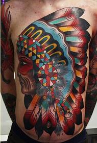 personal chest fashion Indian tattoo pattern picture