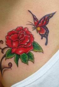 στήθος τριαντάφυλλο αυξήθηκε εικόνα τατουάζ εικόνα