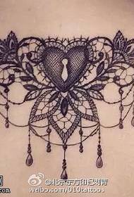 sexy lace side tattoo pattern