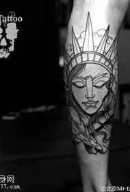 arms stab and domineering statue of the goddess tattoo pattern