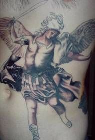 male ancient mythology unique angel tattoo pattern