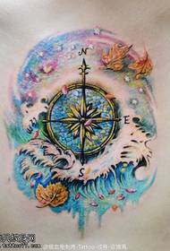 domineering handsome compass tattoo pattern
