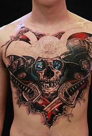 ọzọ ụdị mmadụ skull avatar tattoo