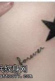 trend dominerende stjerne tatoveringsmønster