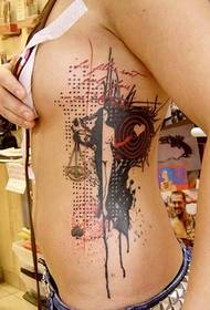 girls Personalized human body balance tattoo pattern