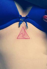 chest creative triangle tattoo pattern picture