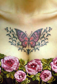 Këscht elegant Butterfly Tattoo