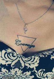 грудни троугао и узорак тетоваже енглеског слова