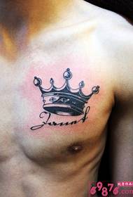 man chest crown totem fashion tattoo picture