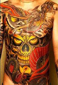 συνιστά ένα αυταρχικό σχέδιο μοτίβο τατουάζ τέχνης 龙 龙 τατουάζ