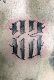 hrudník číslo 23 tetování vzor